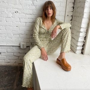 2 PIECE SET Lisa Says Gah green coord set XS